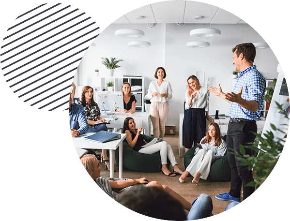 Professional real estate team collaborating