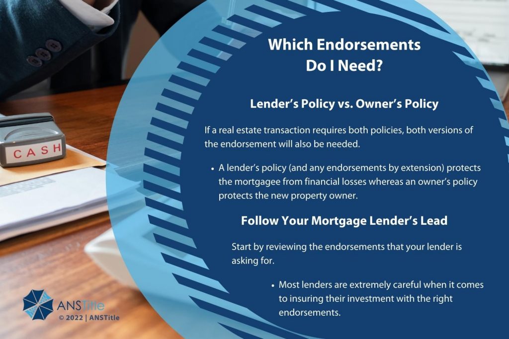 Callout 3- Consultation with agent at desk - Which endorsements do I need? Lender's policy vs Owner's policy