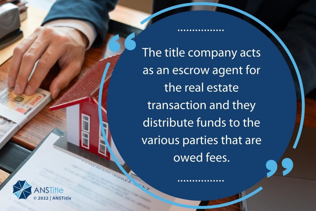 Callout 2: Agent receiving money from buyer at closing - Title company acts as escrow agent for real estate transaction