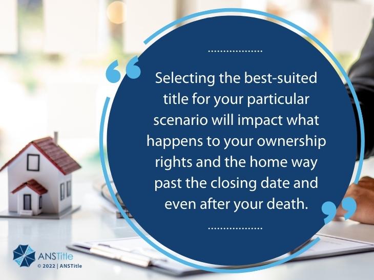 Callout 1: Real estate broker agent at desk with title agreement- quote about importance of best-suited title from article