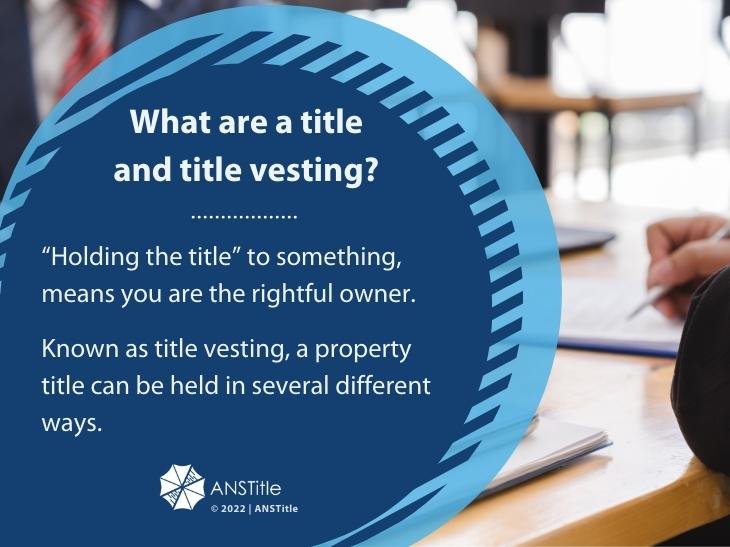 Callout 2: What are a title and title vesting? - definition given from article
